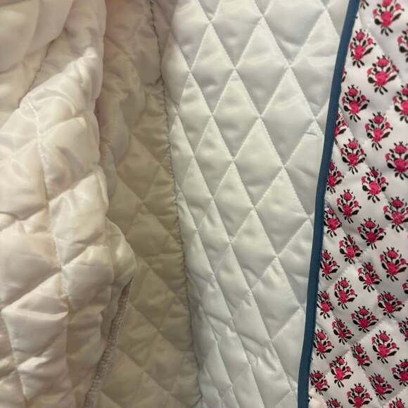 Colorful Floral Quilted Cropped Jacket boho garden party - Picture 5 of 8